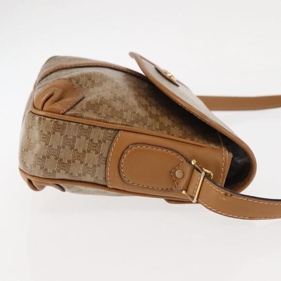 CELINE Macadam Canvas Shoulder Bag Pvc Beige Gold - Picture 5 of 13